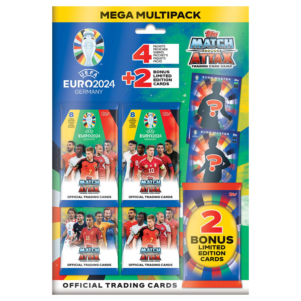 Topps Match Attax UEFA EURO 2024 Trading Cards Mega Multipack 10 Pack