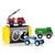 Micro Metals 4 pack  - Police Cruiser, Fire Truck, Garbage Truck, Dump Truck